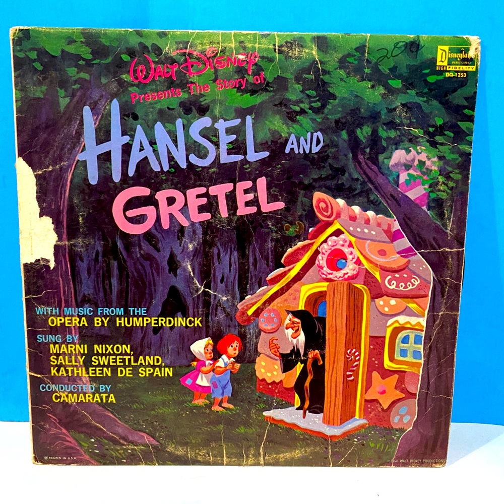 WALT DISNEY DISNEYLAND VTG 1964 THE STORY OF HANSEL AND GRETEL VINYL RECORD LP
